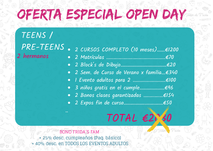 PINTURA / OPEN DAY TEENS / PRE-TEENS (2 hermanos)
