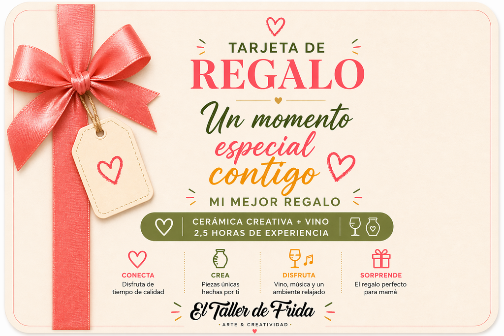 Tarjeta de regalo / 2 ENTRADAS / Cerámica Creativa!