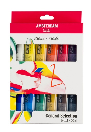 [SET 12 PACK] Acrílicos Amsterdam 12x 20mg