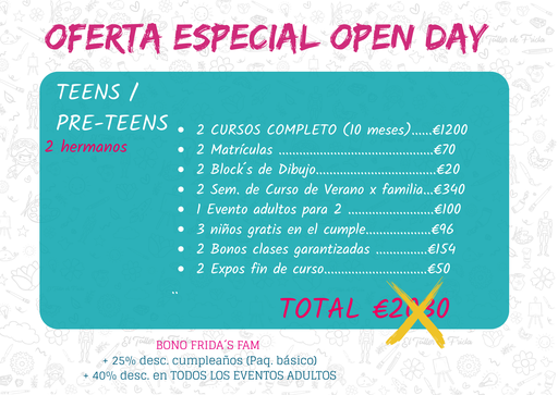 PINTURA / OPEN DAY TEENS / PRE-TEENS (2 hermanos)