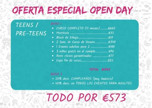 PINTURA / OPEN DAY TEENS / PRE-TEENS B (2 pagos)