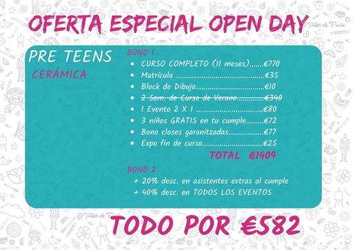 CERÁMICA OPEN DAY PRETEENS B-2