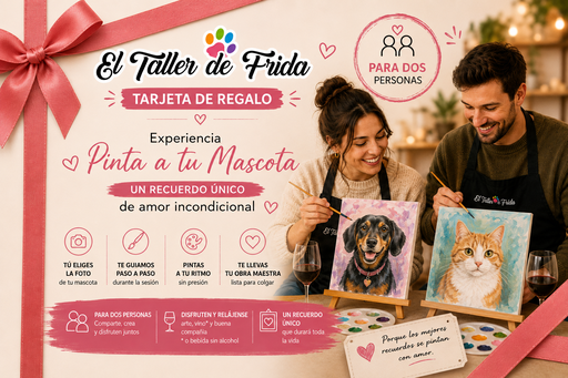 Tarjeta de regalo / 2 ENTRADAS / PINTA A TU MASCOTA!